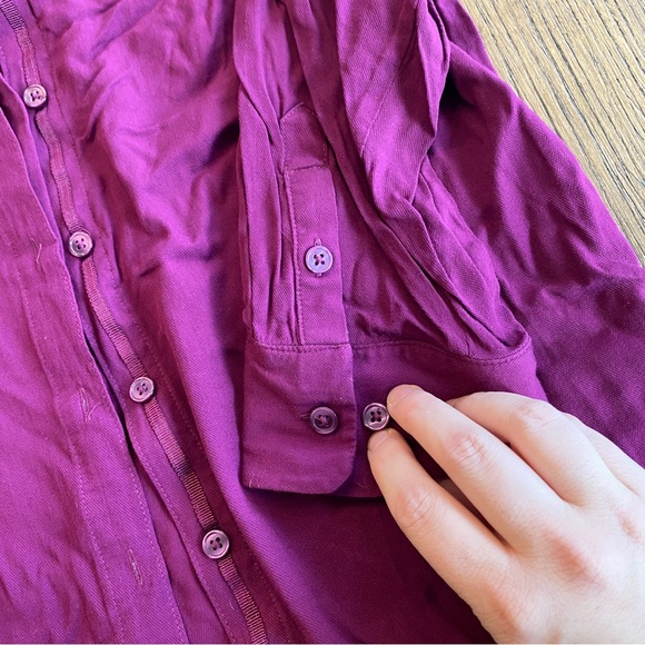 🔴Plum/eggplant button up - Picture 4 of 9